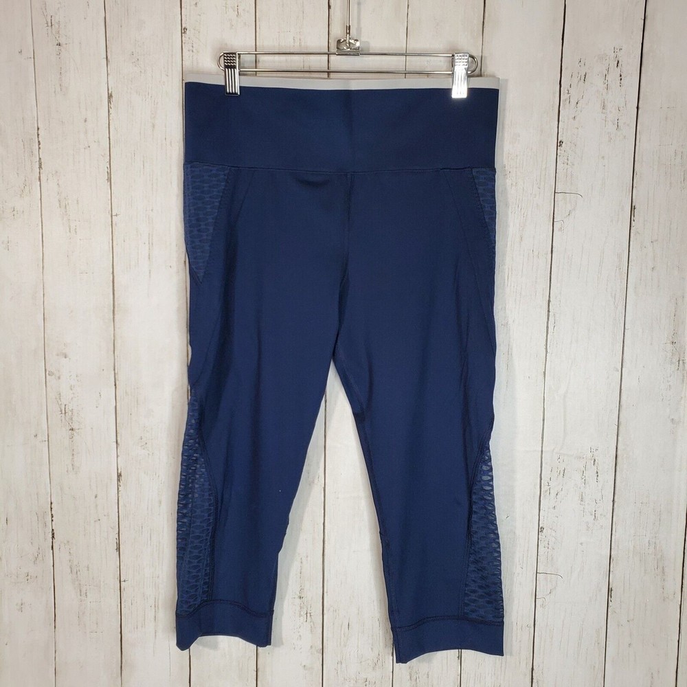 Adidas Climacool Stella McCartney Womens Medium Blue Capri Leggings Athletic